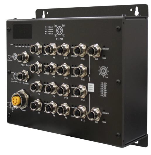 EN50155 Compliant 18-port managed PoE Ethernet switch NM3050-24V
